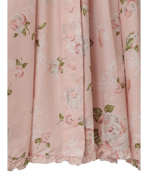 PINK HOUSE（ピンクハウス）の「ポワン・ド・ローズプリントミディワンピース（ワンピース・レディース・ライトピンク/ブラック/アクア/キナリ・フリー）」の17枚目の写真