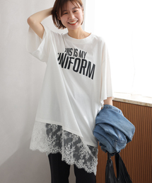 ARCHIVE STANCE | 《WEB限定追加》【ARCHIVE STANCE】 lace switching Tee(Tシャツ/カットソー)