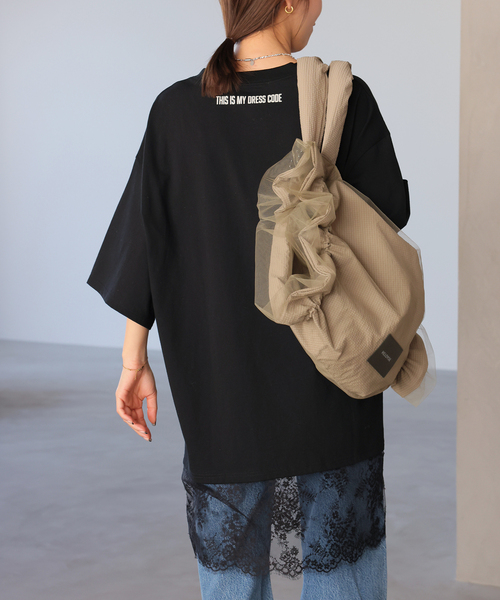 ARCHIVE STANCE(アーカイブスタンス)の「《WEB限定追加》【ARCHIVE STANCE】 lace switching Tee(Tシャツ/カットソー・レディース・アイボリー/ブラック・FREE)」の10枚目の写真