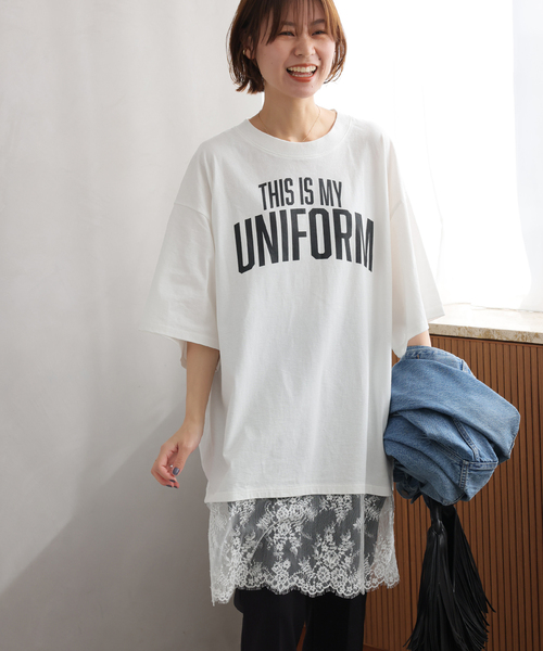 ARCHIVE STANCE(アーカイブスタンス)の「《WEB限定追加》【ARCHIVE STANCE】 lace switching Tee(Tシャツ/カットソー・レディース・アイボリー/ブラック・FREE)」の14枚目の写真