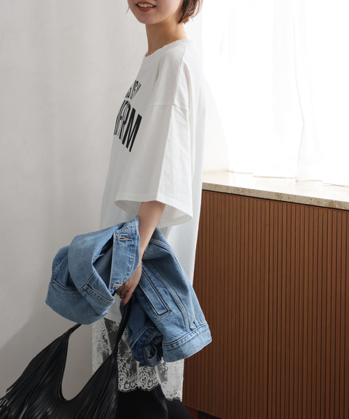 ARCHIVE STANCE(アーカイブスタンス)の「《WEB限定追加》【ARCHIVE STANCE】 lace switching Tee(Tシャツ/カットソー・レディース・アイボリー/ブラック・FREE)」の17枚目の写真
