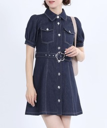 MARY QUANT（マリークワント）の「デイジーバックルデニムミニ ワンピース（ワンピース）」