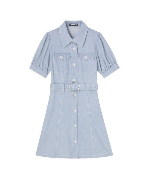 MARY QUANT(マリークワント)の「デイジーバックルデニムミニ ワンピース(ワンピース・レディース・ブルー/ネイビー・M)」の6枚目の写真