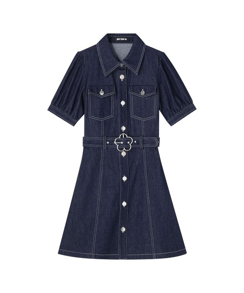 MARY QUANT(マリークワント)の「デイジーバックルデニムミニ ワンピース(ワンピース・レディース・ブルー/ネイビー・M)」の3枚目の写真