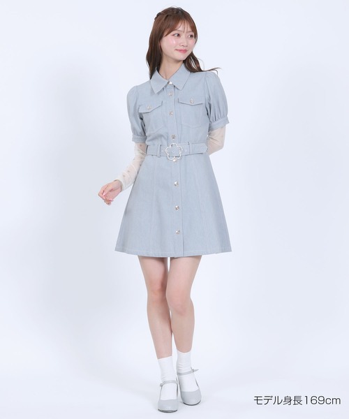 MARY QUANT(マリークワント)の「デイジーバックルデニムミニ ワンピース(ワンピース・レディース・ブルー/ネイビー・M)」の10枚目の写真