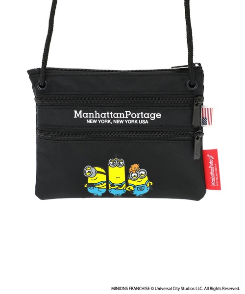 Manhattan Portage（マンハッタンポーテージ）の「Triple Zipper Pouch / MINIONS（ショルダーバッグ・レディース・ブラック・FREE）」の2枚目の写真