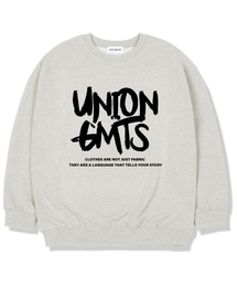 GMTSロゴ裏起毛オーバーサイズスウェットTシャツオートミール