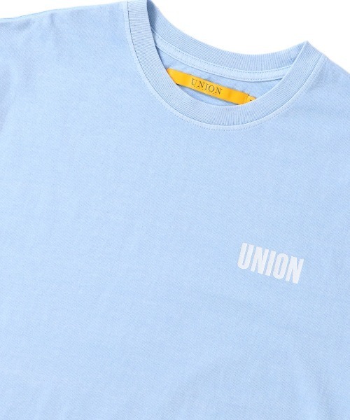 UNION（UNION TOKYO）（ユニオン）の「UNION TOKYO LIL BLOCK TEE ユニオントーキョー Tシャツ（Tシャツ/カットソー・メンズ・ライトブルー/ブラック・XL/L/M/S/XXL）」の3枚目の写真