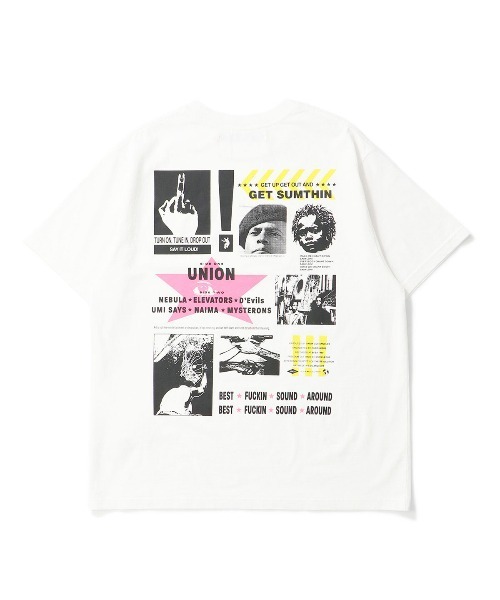 UNION(UNION TOKYO)(ユニオン)の「UNION TOKYO EXCLAMED TEE ユニオントーキョー Tシャツ(Tシャツ/カットソー・メンズ・ブラック/ホワイト・XXL/XL/L/M/S)」の1枚目の写真