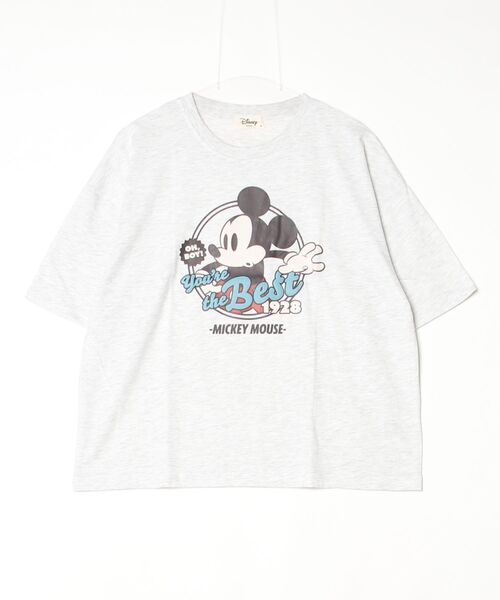 Disney(ディズニー)の「【DISNEY/ディズニー】ミッキーマウス プリント半袖Tシャツ(WIDEシルエット)(Tシャツ/カットソー・レディース・レッド/イエロー/ネイビー/オートミール・LARGE/MEDIUM)」の13枚目の写真