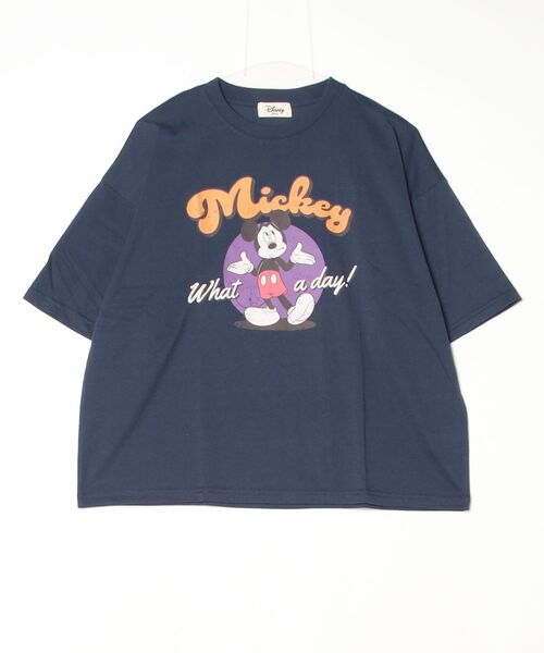 Disney(ディズニー)の「【DISNEY/ディズニー】ミッキーマウス プリント半袖Tシャツ(WIDEシルエット)(Tシャツ/カットソー・レディース・レッド/イエロー/ネイビー/オートミール・LARGE/MEDIUM)」の15枚目の写真