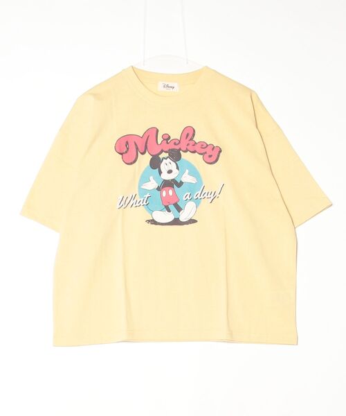 Disney(ディズニー)の「【DISNEY/ディズニー】ミッキーマウス プリント半袖Tシャツ(WIDEシルエット)(Tシャツ/カットソー・レディース・レッド/イエロー/ネイビー/オートミール・LARGE/MEDIUM)」の17枚目の写真