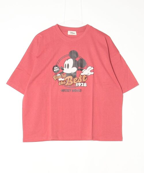 Disney(ディズニー)の「【DISNEY/ディズニー】ミッキーマウス プリント半袖Tシャツ(WIDEシルエット)(Tシャツ/カットソー・レディース・レッド/イエロー/ネイビー/オートミール・LARGE/MEDIUM)」の19枚目の写真