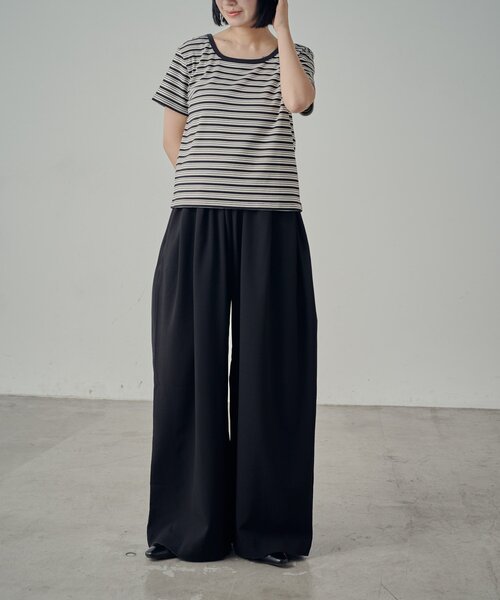 goocy(グーシー)の「ワイドイージーパンツ(その他パンツ・レディース・ブラック/グレイッシュベージュ/チャコールグレー・FREE)」の5枚目の写真