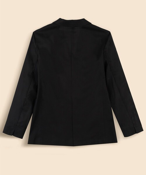 BROOKS BROTHERS(ブルックスブラザーズ)の「コットンボイル ダブル4ボタン リラックスフィット ジャケット(テーラードジャケット・レディース・ブラック/ベージュ・X-SMALL/SMALL/LARGE/MEDIUM)」の3枚目の写真