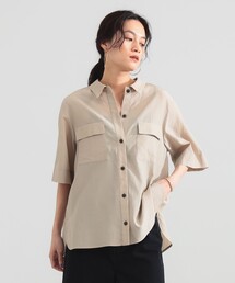 Demi-Luxe BEAMS | コットン アセテート オーバーシャツ(シャツ/ブラウス)