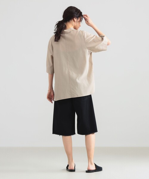 Demi-Luxe BEAMS(デミルクス ビームス)の「コットン アセテート オーバーシャツ(シャツ/ブラウス・レディース・ベージュ/ブラウン系その他4/ライトブラウン・ONE SIZE)」の6枚目の写真