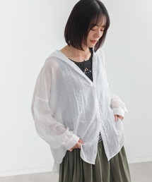 n'OrLABEL（ノアールレーベル）の「【機能素材】『シアーフードシャツ』（シャツ/ブラウス）」