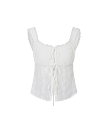 PURITY LACE TOP white