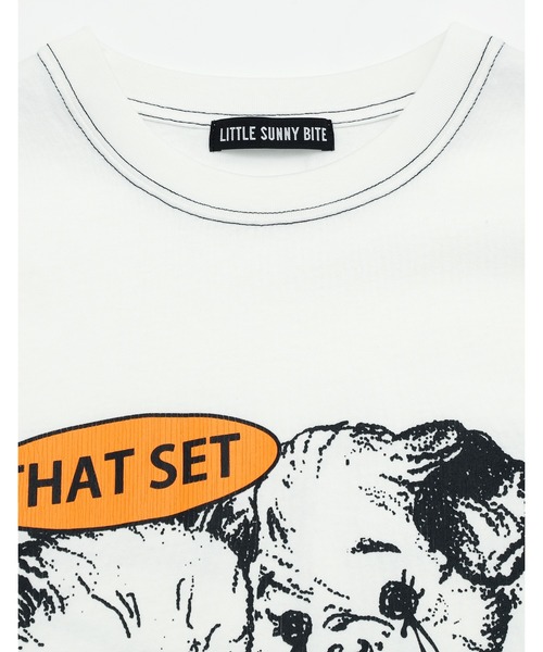 Little sunny bite(リトルサニーバイト)の「【8】【it】【Little sunny bite】lovely big tee(Tシャツ/カットソー・レディース・ホワイト/ブラック/ピンク×イエロー・SMALL/MEDIUM)」の7枚目の写真