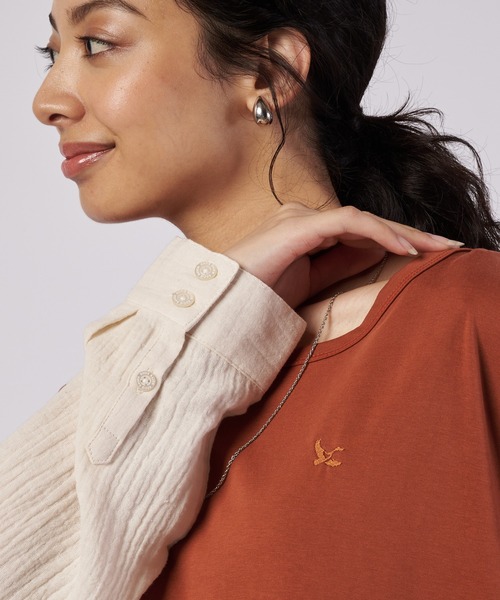 Eddie Bauer(エディーバウアー)の「コーストライン Tシャツワンピース(ワンピース・レディース・チャコール/ライトブラウン/ブルー・S/L/XL/M)」の5枚目の写真