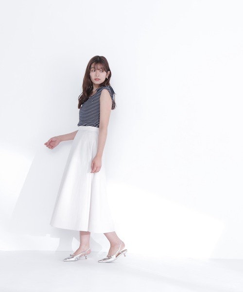 NATURAL BEAUTY BASIC（ナチュラルビューティーベーシック）の「リネンブレンドフレアスカート（スカート・レディース・オフホワイト/チャコールグレー/ベージュ・P/S/MEDIUM）」の20枚目の写真