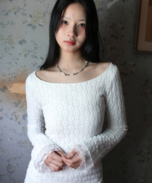 アリーナアンティークレースロングスリーブTシャツ_アイボリー