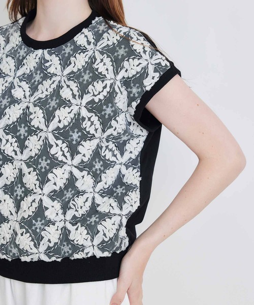 PICCIN PERLA(ピッチンペルラ)の「スパンコールフラワーレースプルオーバー(Tシャツ/カットソー・レディース・オフホワイト・M)」の21枚目の写真