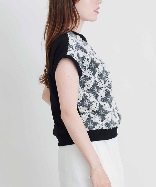 PICCIN PERLA(ピッチンペルラ)の「スパンコールフラワーレースプルオーバー(Tシャツ/カットソー・レディース・オフホワイト・M)」の10枚目の写真