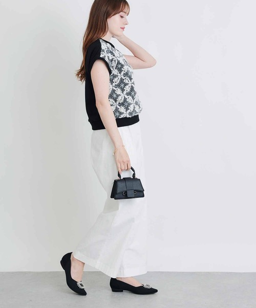 PICCIN PERLA(ピッチンペルラ)の「スパンコールフラワーレースプルオーバー(Tシャツ/カットソー・レディース・オフホワイト・M)」の14枚目の写真