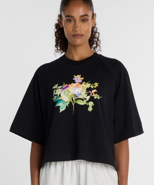 NEW BALANCE（ニューバランス）の「ニューバランス New Balance ウォーターカラーマルチボクシーTシャツ（Tシャツ/カットソー・レディース・ホワイト/ブラック・S/M/L/XL）」の2枚目の写真