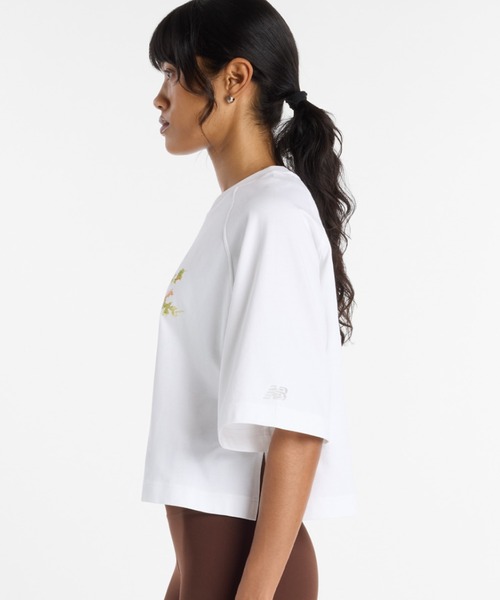 NEW BALANCE（ニューバランス）の「ニューバランス New Balance ウォーターカラーマルチボクシーTシャツ（Tシャツ/カットソー・レディース・ホワイト/ブラック・S/M/L/XL）」の5枚目の写真
