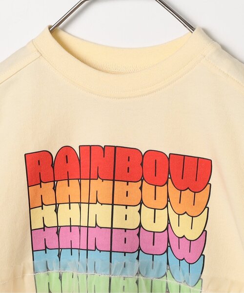 p.premier（ピードットプルミエ）の「オーバーザレインボーティアードチュール半袖Tシャツ リンク（Tシャツ/カットソー・キッズ・チャコール/オフホワイト・80/90/100/110/120/130/140）」の20枚目の写真