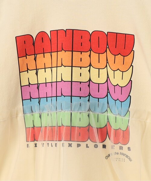 p.premier（ピードットプルミエ）の「オーバーザレインボーティアードチュール半袖Tシャツ リンク（Tシャツ/カットソー・キッズ・チャコール/オフホワイト・80/90/100/110/120/130/140）」の21枚目の写真