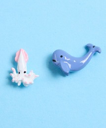 gargle ガーグル:海の生き物シリーズ マッコウクジラVSダイオウイカ ピアス