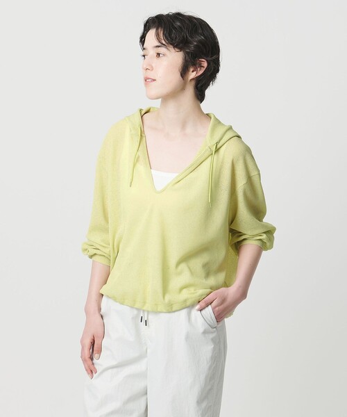 MARW UNITED ARROWS(マルゥ ユナイテッドアローズ)の「<MARW UNITED ARROWS>メッシュ フーデッド プルオーバー(パーカー・レディース・イエロー/ホワイト/ブラック・FREE)」の3枚目の写真