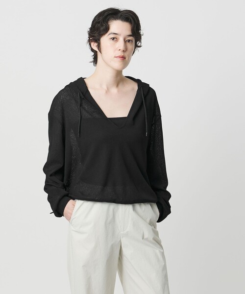 MARW UNITED ARROWS(マルゥ ユナイテッドアローズ)の「<MARW UNITED ARROWS>メッシュ フーデッド プルオーバー(パーカー・レディース・イエロー/ホワイト/ブラック・FREE)」の1枚目の写真