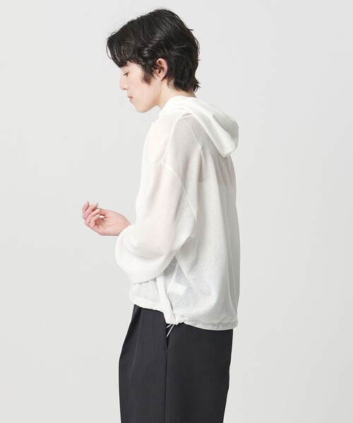 MARW UNITED ARROWS(マルゥ ユナイテッドアローズ)の「<MARW UNITED ARROWS>メッシュ フーデッド プルオーバー(パーカー・レディース・イエロー/ホワイト/ブラック・FREE)」の4枚目の写真