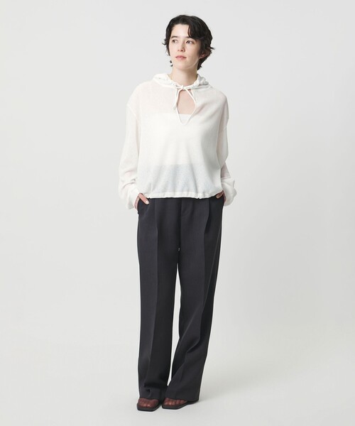 MARW UNITED ARROWS(マルゥ ユナイテッドアローズ)の「<MARW UNITED ARROWS>メッシュ フーデッド プルオーバー(パーカー・レディース・イエロー/ホワイト/ブラック・FREE)」の5枚目の写真