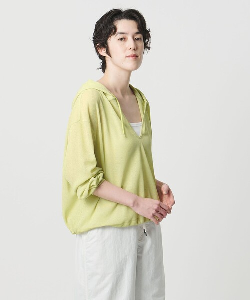 MARW UNITED ARROWS(マルゥ ユナイテッドアローズ)の「<MARW UNITED ARROWS>メッシュ フーデッド プルオーバー(パーカー・レディース・イエロー/ホワイト/ブラック・FREE)」の9枚目の写真