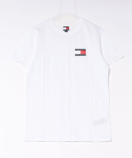 TOMMY HILFIGER(トミーヒルフィガー)の「TOMMY HILFIGER フラッグロゴTシャツ(Tシャツ/カットソー・メンズ・ホワイト/ブラック・MEDIUM/LARGE/SMALL)」の2枚目の写真