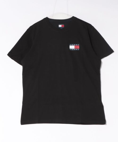 TOMMY HILFIGER(トミーヒルフィガー)の「TOMMY HILFIGER フラッグロゴTシャツ(Tシャツ/カットソー・メンズ・ホワイト/ブラック・MEDIUM/LARGE/SMALL)」の1枚目の写真
