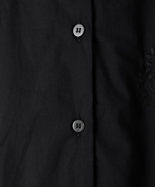 STYLE DELI（スタイルデリ）の「【BLK001】刺繍オープンカラーシャツ（シャツ/ブラウス・レディース・ブラック・FREE）」の11枚目の写真