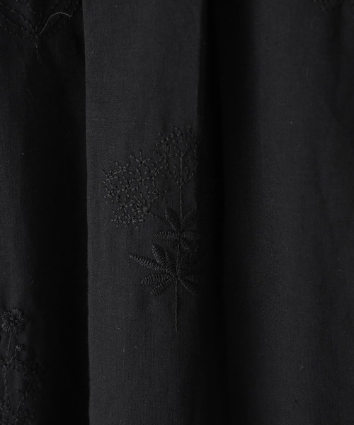 STYLE DELI（スタイルデリ）の「【BLK001】刺繍オープンカラーシャツ（シャツ/ブラウス・レディース・ブラック・FREE）」の15枚目の写真