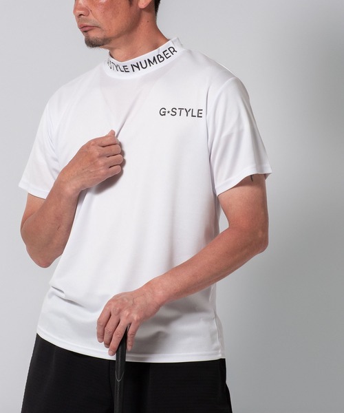 BAYBLO(ベイブロ)の「(SA) ドライ モックネック ロゴプリント 半袖Tシャツ(Tシャツ/カットソー・メンズ・ブルー系1/ブラック系2/ネイビー系2/グリーン系1/ブラック系1/グレー系1/ネイビー系1/ブラック系3/ホワイト系1/ホワイト系2/グレー系2・M/L/LL)」の2枚目の写真