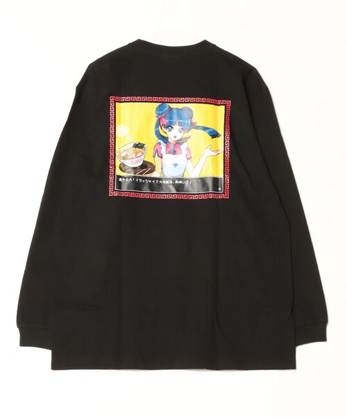 火寺企画（カジキカク）の「8bitチャイナガールロングTシャツ（Tシャツ/カットソー・メンズ・ホワイト/ブラック・X-LARGE）」の6枚目の写真