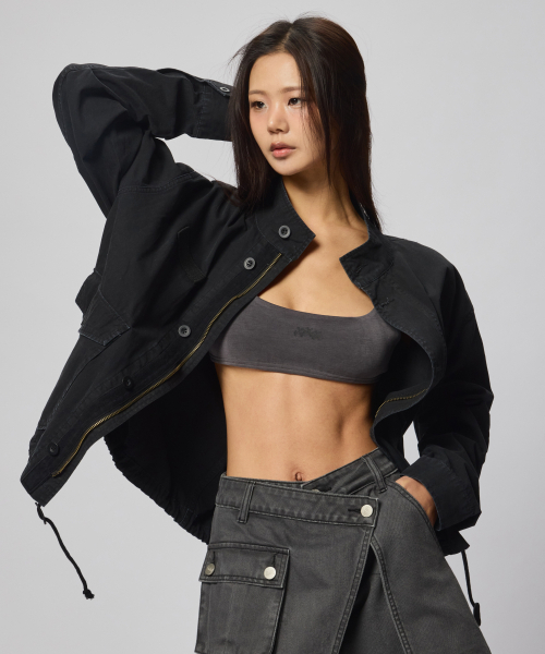 Verdnt（バーダント）の「ガーメントダイミリタリージャケット [ブラック]（ミリタリージャケット・レディース・その他・SMALL/MEDIUM）」の2枚目の写真