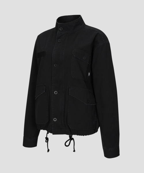Verdnt（バーダント）の「ガーメントダイミリタリージャケット [ブラック]（ミリタリージャケット・レディース・その他・SMALL/MEDIUM）」の5枚目の写真