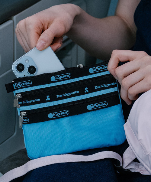 LeSportsac×Rest & Recreation】RR X LS 3 ZIP COSMETIC コスメブルー