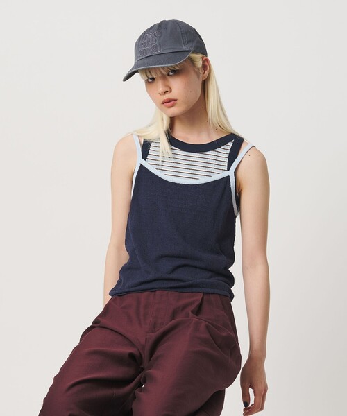BEAUTY&YOUTH UNITED ARROWS（ビューティーアンドユースユナイテッドアローズ）の「【WEB限定】キャミソール＆ショートスリーブ ループニットプルオーバー ウォッシャブル（ニット/セーター・レディース・ネイビー/オフホワイト/ダークブラウン/ライトピンク・FREE）」の19枚目の写真